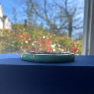 Wild stone bangle turquoise and silver